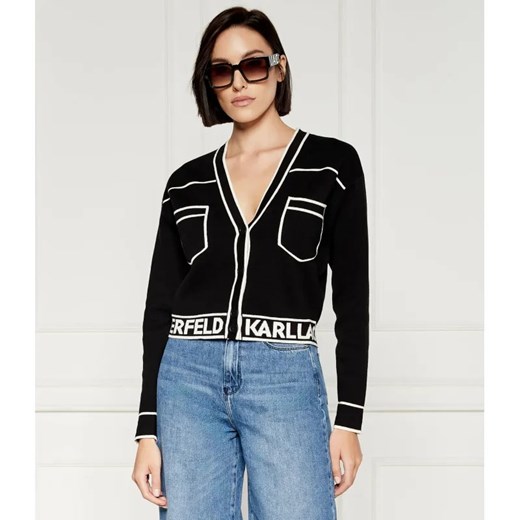 Karl Lagerfeld Kardigan | Regular Fit | z dodatkiem wełny ze sklepu Gomez Fashion Store w kategorii Swetry damskie - zdjęcie 184973988