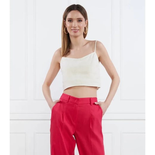 MAX&Co. Lniany top MARISOL | Cropped Fit ze sklepu Gomez Fashion Store w kategorii Bluzki damskie - zdjęcie 184974747