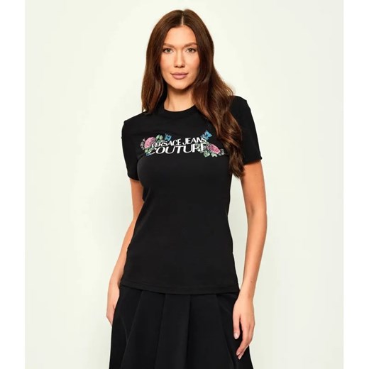 Versace Jeans Couture T-shirt ROSE | Regular Fit ze sklepu Gomez Fashion Store w kategorii Bluzki damskie - zdjęcie 184975057