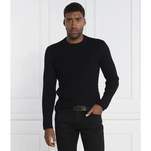 Emporio Armani Sweter | Regular Fit | z dodatkiem wełny ze sklepu Gomez Fashion Store w kategorii Swetry męskie - zdjęcie 184975427