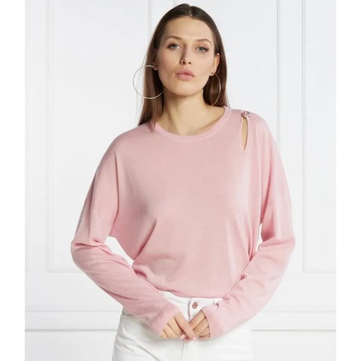 Liu Jo Wełniany sweter | Regular Fit | z dodatkiem kaszmiru ze sklepu Gomez Fashion Store w kategorii Swetry damskie - zdjęcie 184975669