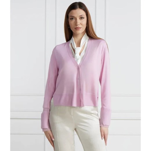 Marc Cain Wełniany kardigan | Loose fit ze sklepu Gomez Fashion Store w kategorii Swetry damskie - zdjęcie 184976228