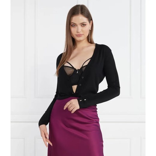 Patrizia Pepe Wełniany kardigan | Regular Fit ze sklepu Gomez Fashion Store w kategorii Swetry damskie - zdjęcie 184976327