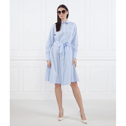 Karl Lagerfeld Sukienka Striped shirt dress with logo embroidery ze sklepu Gomez Fashion Store w kategorii Sukienki - zdjęcie 184976518