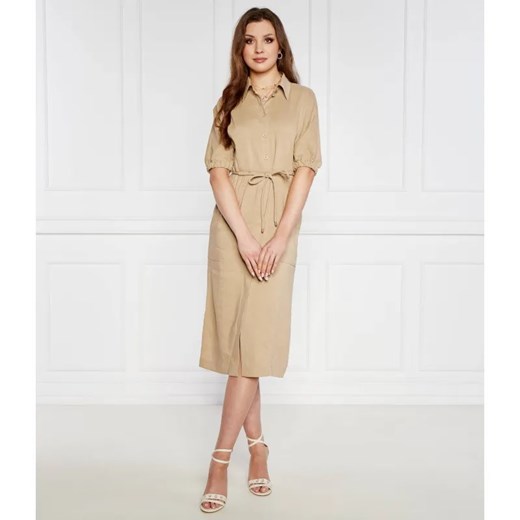 Marc Cain Lniana sukienka z paskiem ze sklepu Gomez Fashion Store w kategorii Sukienki - zdjęcie 184976676