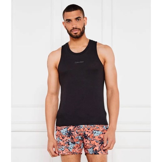 Calvin Klein Swimwear Tank top | Regular Fit | z dodatkiem lnu ze sklepu Gomez Fashion Store w kategorii T-shirty męskie - zdjęcie 184976735