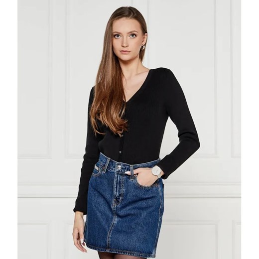 Calvin Klein Jeans Kardigan | Slim Fit ze sklepu Gomez Fashion Store w kategorii Swetry damskie - zdjęcie 184976787