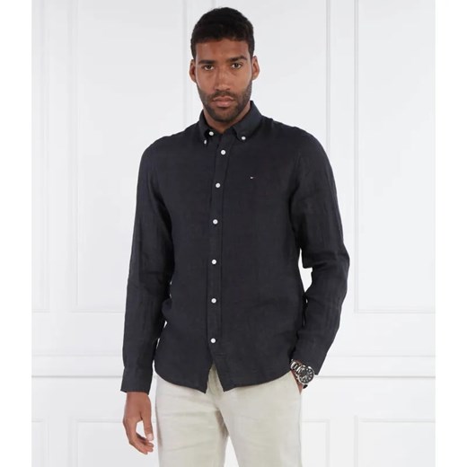 Tommy Hilfiger Lniana koszula PIGMENT DYED | Regular Fit ze sklepu Gomez Fashion Store w kategorii Koszule męskie - zdjęcie 184978019