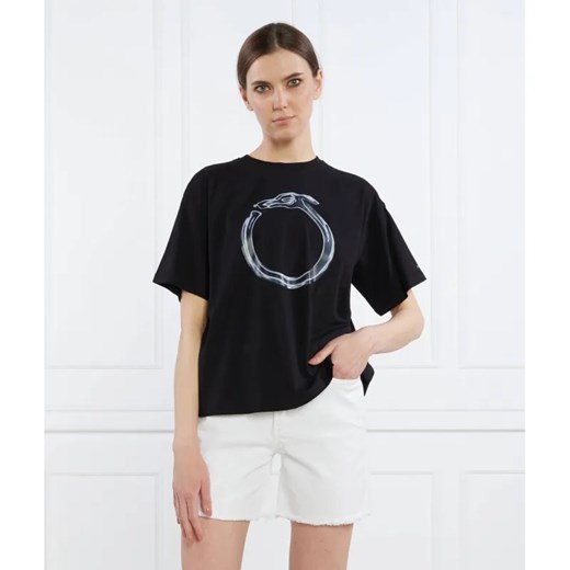Trussardi T-shirt GREYHOUND HEATMAP PRINT COTTON JERSEY 30/1 | Relaxed fit ze sklepu Gomez Fashion Store w kategorii Bluzki damskie - zdjęcie 184978547