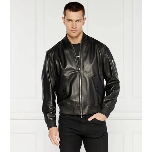 BOSS BLACK Skórzana kurtka bomber maidoc | Regular Fit ze sklepu Gomez Fashion Store w kategorii Kurtki męskie - zdjęcie 184979159