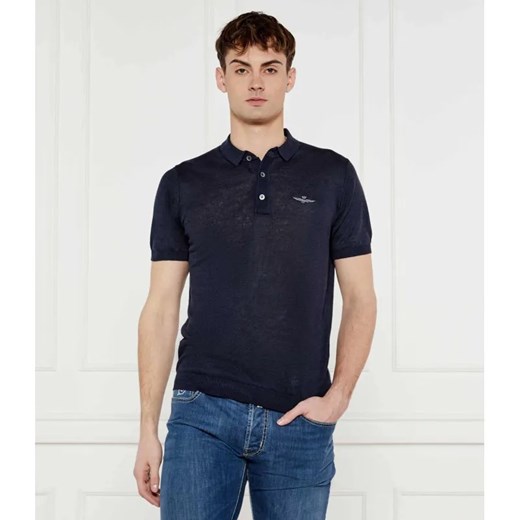 Aeronautica Militare Lniane polo | Regular Fit ze sklepu Gomez Fashion Store w kategorii T-shirty męskie - zdjęcie 184979245