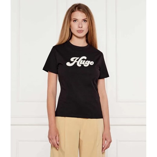 HUGO T-shirt Damacia_4 | Regular Fit ze sklepu Gomez Fashion Store w kategorii Bluzki damskie - zdjęcie 184979349