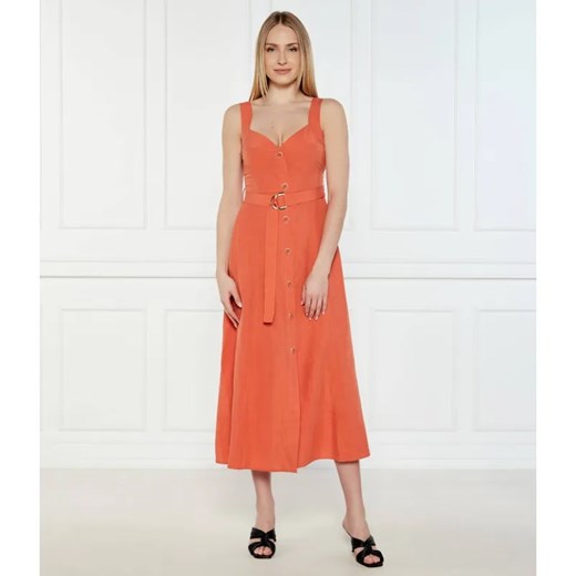 Liu Jo Sukienka z paskiem | z dodatkiem lnu ze sklepu Gomez Fashion Store w kategorii Sukienki - zdjęcie 184979357