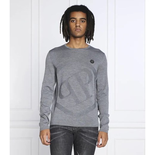 Philipp Plein Wełniany sweter | Slim Fit ze sklepu Gomez Fashion Store w kategorii Swetry męskie - zdjęcie 184979557