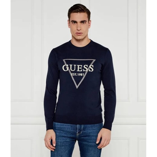 GUESS Sweter FABIAN | Regular Fit | z dodatkiem kaszmiru ze sklepu Gomez Fashion Store w kategorii Swetry męskie - zdjęcie 184979577