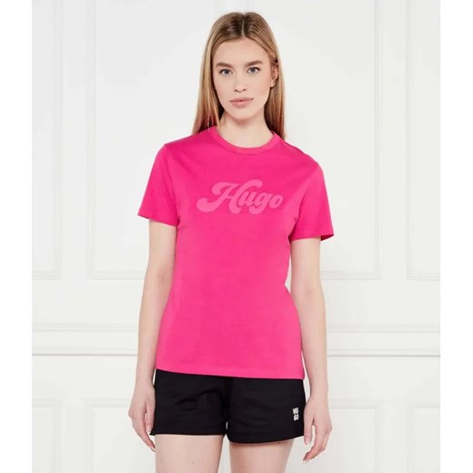 HUGO T-shirt Damacia_4 | Regular Fit ze sklepu Gomez Fashion Store w kategorii Bluzki damskie - zdjęcie 184979707