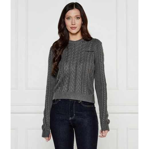 Guess Jeans Sweter | Regular Fit | z dodatkiem wełny ze sklepu Gomez Fashion Store w kategorii Swetry damskie - zdjęcie 184979759