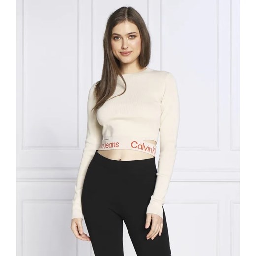 Calvin Klein Jeans Sweter | Cropped Fit ze sklepu Gomez Fashion Store w kategorii Swetry damskie - zdjęcie 184980516