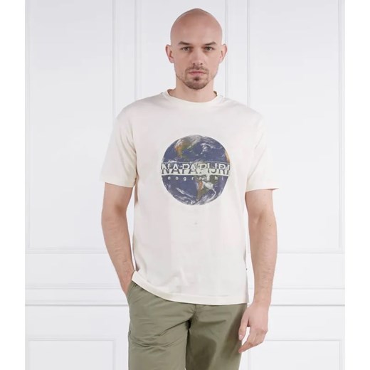 Napapijri T-shirt S-DAULE SS WHITECAP GRAY | Regular Fit ze sklepu Gomez Fashion Store w kategorii T-shirty męskie - zdjęcie 184980907