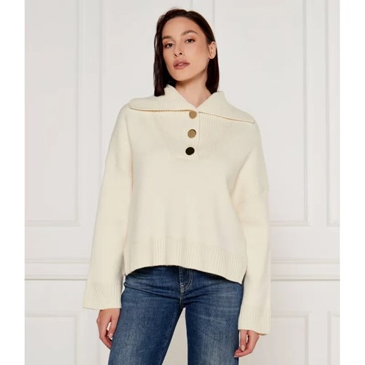 Ba&sh Wełniany sweter BIVA | Relaxed fit ze sklepu Gomez Fashion Store w kategorii Swetry damskie - zdjęcie 184980979