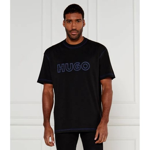Hugo Blue T-shirt Nitlogo | Relaxed fit ze sklepu Gomez Fashion Store w kategorii T-shirty męskie - zdjęcie 184981298