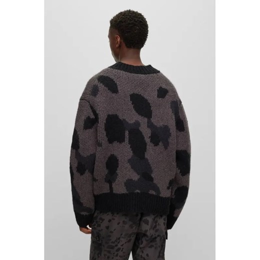 HUGO Sweter Sattiner | Oversize fit | z dodatkiem wełny ze sklepu Gomez Fashion Store w kategorii Swetry męskie - zdjęcie 184981487