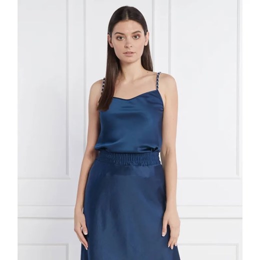 HUGO Satynowy top Cermila | Regular Fit ze sklepu Gomez Fashion Store w kategorii Bluzki damskie - zdjęcie 184981665