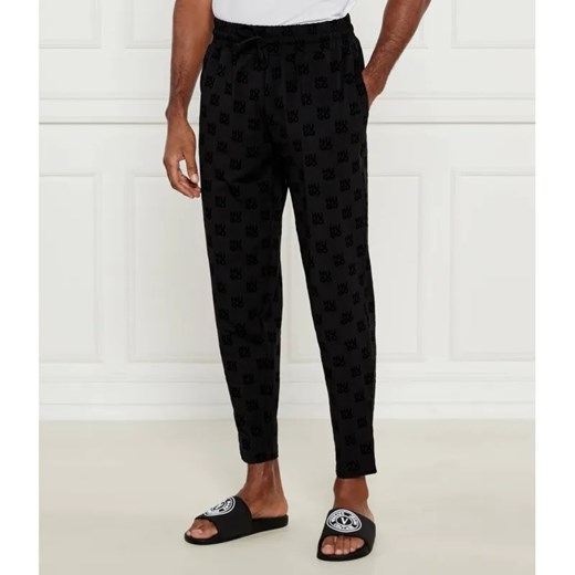 Hugo Bodywear Spodnie od piżamy Flock AOP | Regular Fit ze sklepu Gomez Fashion Store w kategorii Piżamy męskie - zdjęcie 184981926