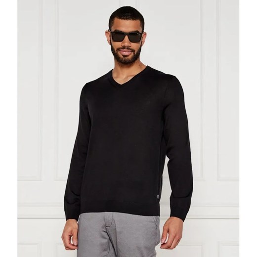 BOSS BLACK Wełniany sweter Melba-P | Slim Fit ze sklepu Gomez Fashion Store w kategorii Swetry męskie - zdjęcie 184982007