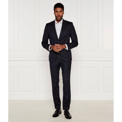 BOSS BLACK Wełniany garnitur H-Huge-2Pcs-Peak-253 | Slim Fit ze sklepu Gomez Fashion Store w kategorii Garnitury męskie - zdjęcie 184982348