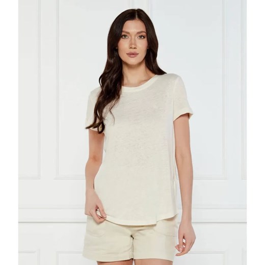 LAUREN RALPH LAUREN Lniany t-shirt | Regular Fit ze sklepu Gomez Fashion Store w kategorii Bluzki damskie - zdjęcie 184982649