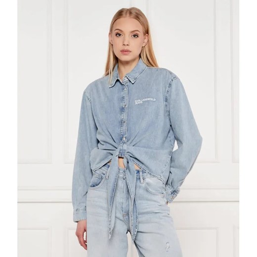 Karl Lagerfeld Jeans Jeansowa koszula | Cropped Fit ze sklepu Gomez Fashion Store w kategorii Koszule damskie - zdjęcie 184982717