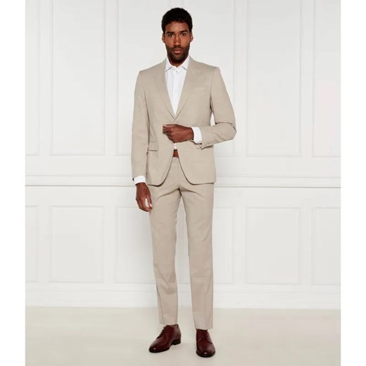 BOSS BLACK Wełniany garnitur H-Huge | Slim Fit | stretch ze sklepu Gomez Fashion Store w kategorii Garnitury męskie - zdjęcie 184982737