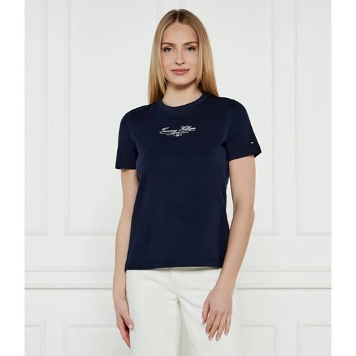 Tommy Hilfiger T-shirt | Regular Fit ze sklepu Gomez Fashion Store w kategorii Bluzki damskie - zdjęcie 184982765