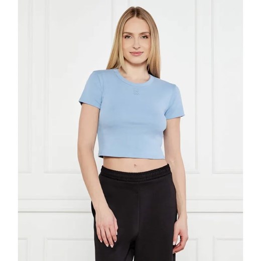 HUGO T-shirt Delanor | Cropped Fit ze sklepu Gomez Fashion Store w kategorii Bluzki damskie - zdjęcie 184982818
