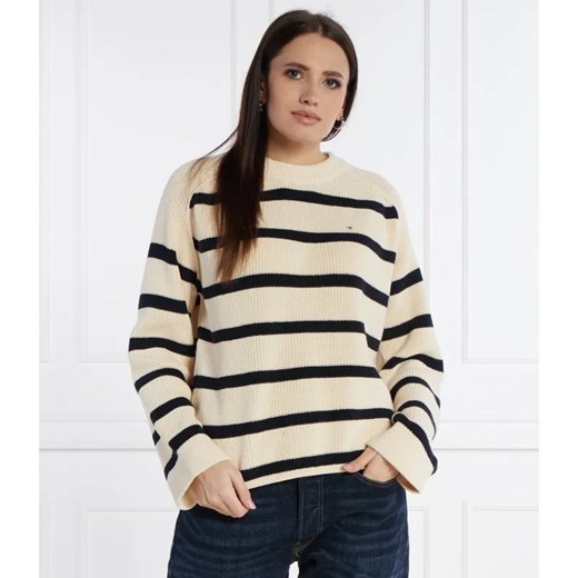 Tommy Hilfiger Sweter CARDI STITCH | Loose fit ze sklepu Gomez Fashion Store w kategorii Swetry damskie - zdjęcie 184982869