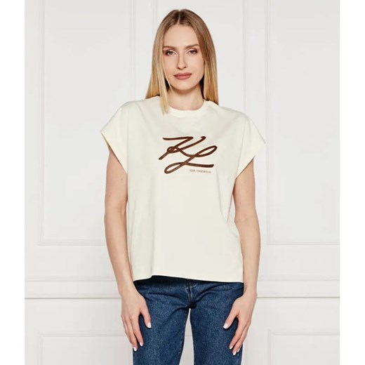 Karl Lagerfeld T-shirt Autograph | Oversize fit ze sklepu Gomez Fashion Store w kategorii Bluzki damskie - zdjęcie 184982919
