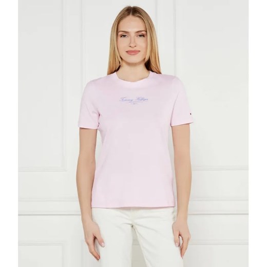 Tommy Hilfiger T-shirt | Regular Fit ze sklepu Gomez Fashion Store w kategorii Bluzki damskie - zdjęcie 184983007