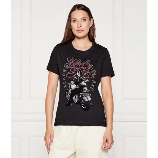 Aeronautica Militare T-shirt | Regular Fit ze sklepu Gomez Fashion Store w kategorii Bluzki damskie - zdjęcie 184983205