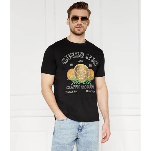 GUESS T-shirt TIMELESS LOGO | Regular Fit ze sklepu Gomez Fashion Store w kategorii T-shirty męskie - zdjęcie 184983555