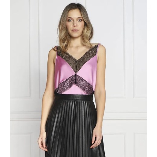 BOSS BLACK Satynowy top Ilacea | Regular Fit ze sklepu Gomez Fashion Store w kategorii Bluzki damskie - zdjęcie 184983705