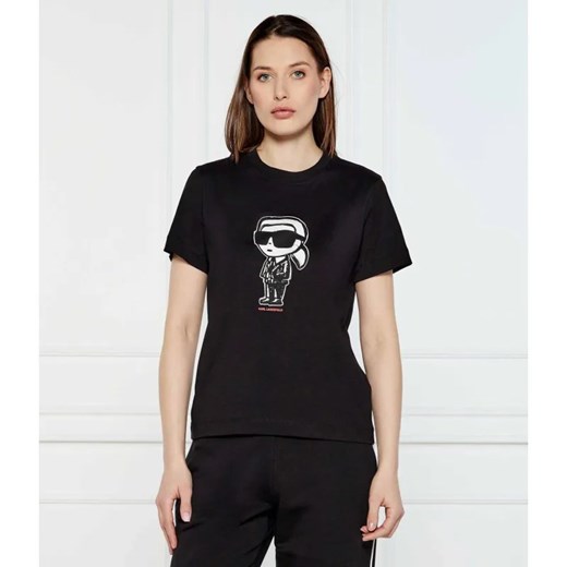 Karl Lagerfeld T-shirt IKON SKETCH | Regular Fit ze sklepu Gomez Fashion Store w kategorii Bluzki damskie - zdjęcie 184983755