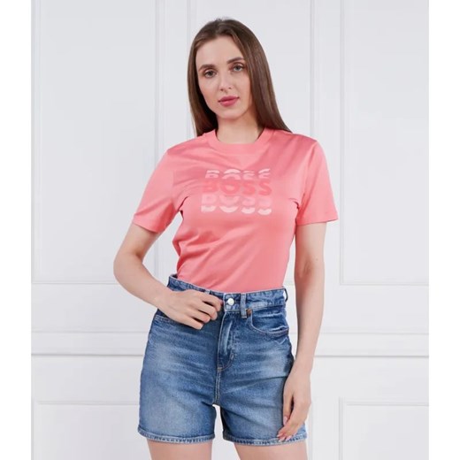 BOSS BLACK T-shirt Ehanni1 10204860 01 | Slim Fit ze sklepu Gomez Fashion Store w kategorii Bluzki damskie - zdjęcie 184983926