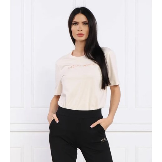 EA7 T-shirt | Regular Fit ze sklepu Gomez Fashion Store w kategorii Bluzki damskie - zdjęcie 184984325