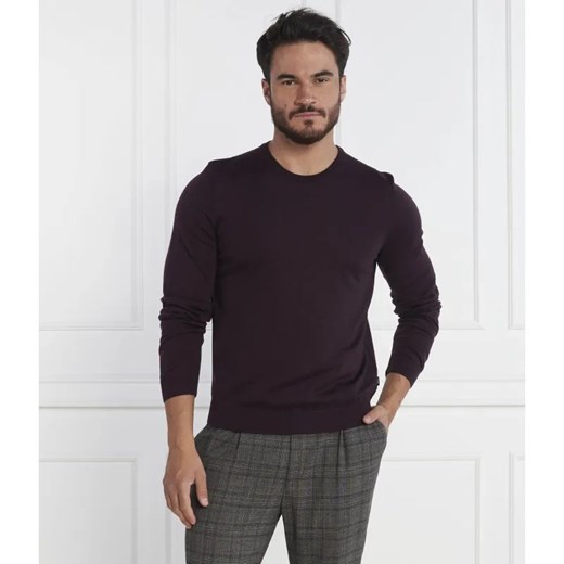 BOSS BLACK Wełniany sweter Leno-P | Slim Fit ze sklepu Gomez Fashion Store w kategorii Swetry męskie - zdjęcie 184984668