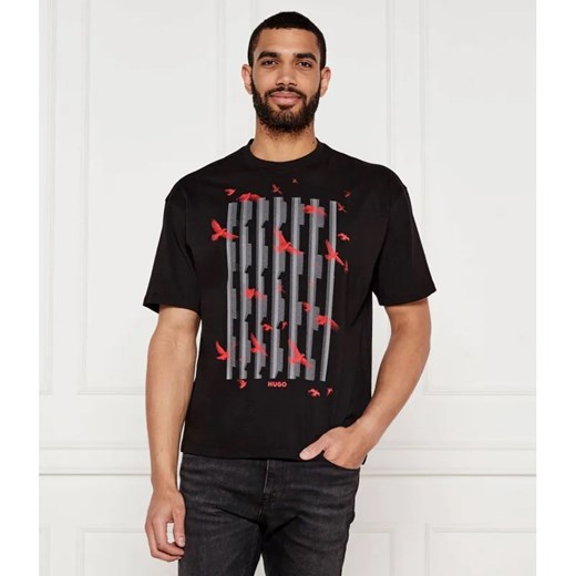 HUGO T-shirt Digraph | Loose fit ze sklepu Gomez Fashion Store w kategorii T-shirty męskie - zdjęcie 184985077