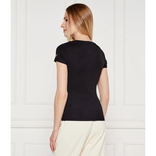 EA7 T-shirt | Slim Fit ze sklepu Gomez Fashion Store w kategorii Bluzki damskie - zdjęcie 184985306