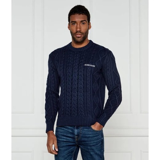 Guess Jeans Sweter | Regular Fit | z dodatkiem wełny ze sklepu Gomez Fashion Store w kategorii Swetry męskie - zdjęcie 184985316