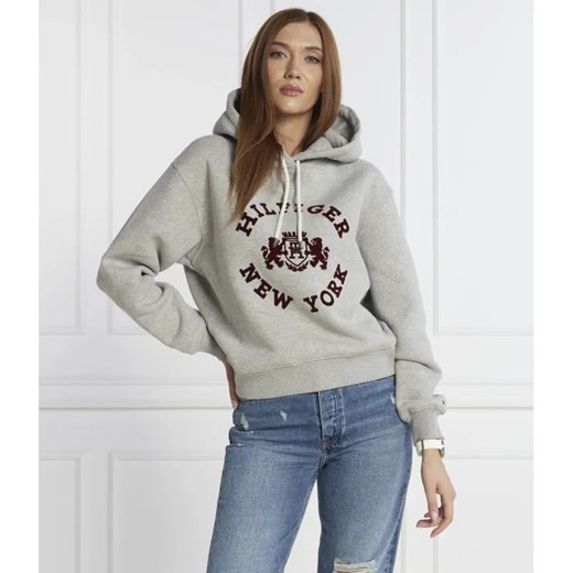 Tommy Hilfiger Bluza REG VARSITY FLOCK HOODIE | Regular Fit ze sklepu Gomez Fashion Store w kategorii Bluzy damskie - zdjęcie 184985586