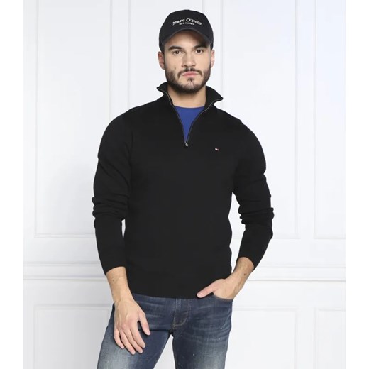 Tommy Hilfiger Sweter ZIP MOCK | Regular Fit | z dodatkiem kaszmiru ze sklepu Gomez Fashion Store w kategorii Swetry męskie - zdjęcie 184985618